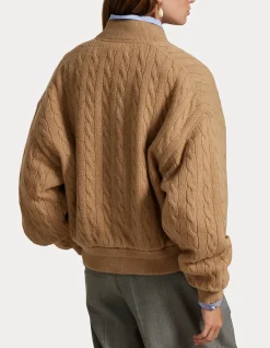 CABLE-KNIT WOOL-CASHMERE JACKET