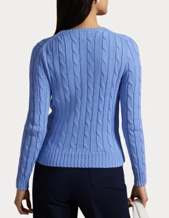 CABLE-KNIT COTTON CREWNECK SWEATER