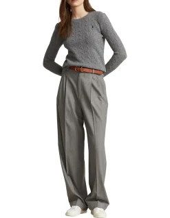 CABLE-KNIT WOOL-CASHMERE SWEATER