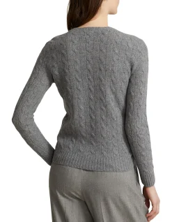 CABLE-KNIT WOOL-CASHMERE SWEATER