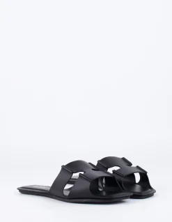 CALF FLAT SANDAL