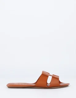 CALF FLAT SANDAL