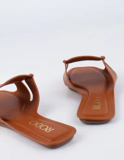 CALF FLAT SANDAL
