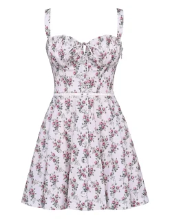 CALIA STRETCH COTTON MINI DRESS