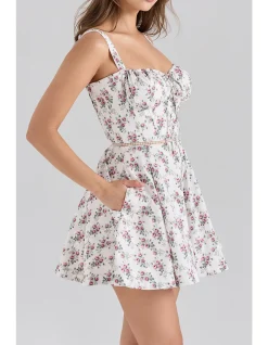 CALIA STRETCH COTTON MINI DRESS