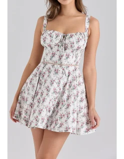 CALIA STRETCH COTTON MINI DRESS