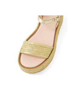 Camelian Woven Platform Wedge Sandals