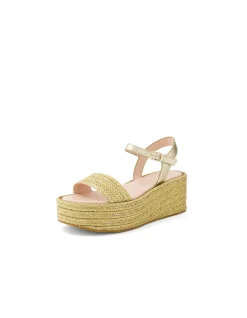 Camelian Woven Platform Wedge Sandals