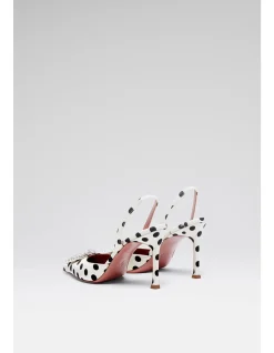 CAMELIA SLING 90 SR HEEL CRYSTAL BUCKLE SATIN