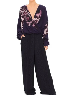 Camiel Printed Drape Front Shirt