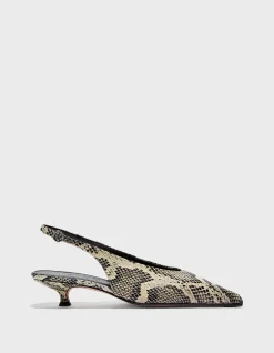 CAMILA SNAKE PRINT CALF LEATHER PUMP