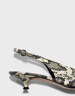 CAMILA SNAKE PRINT CALF LEATHER PUMP