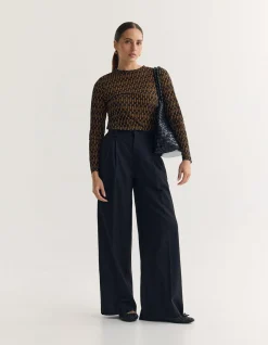 CAMILLA PRINTED MESH TOP
