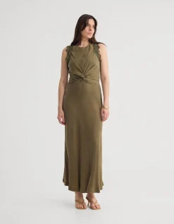 CAMILLA CUPRO LACE TRIM DRESS