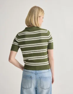 CAMILLE KNITTED POLO STRIPED
