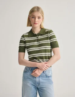 CAMILLE KNITTED POLO STRIPED