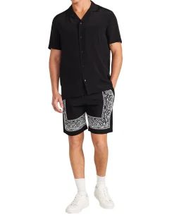 CAMP COLLAR SILK SS SHIRT