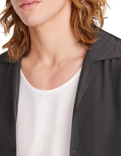CAMP COLLAR SILK SS SHIRT
