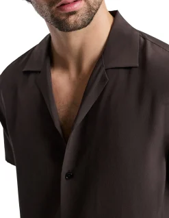 CAMP COLLAR SILK SS SHIRT
