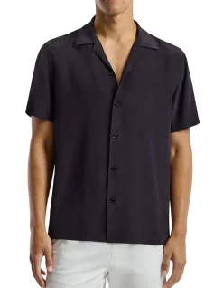 CAMP COLLAR SILK SS SHIRT