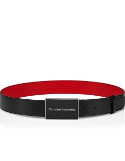 CANOPY BELT 35MM CALF PARIS BLACK/SILVER