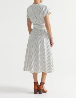 CAP SLEEVE TIE DRESS