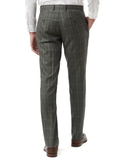 CAPER TEXTURED WINDOW CHECK SUIT TROUSER