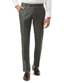 CAPER TEXTURED WINDOW CHECK SUIT TROUSER