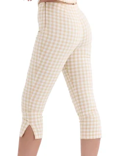 CARELLA GINGHAM CAPRI TROUSERS