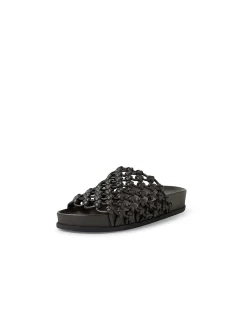 Carila Woven Leather Slide Sandals