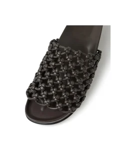 Carila Woven Leather Slide Sandals