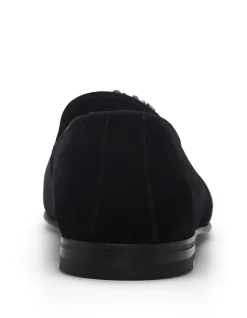 Carlton Velvet Jewel Buckle Loafers