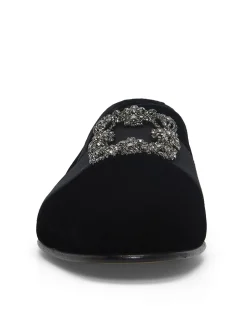 Carlton Velvet Jewel Buckle Loafers