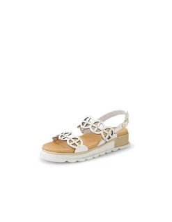 Carola Laser Cut Platform Leather Sandals
