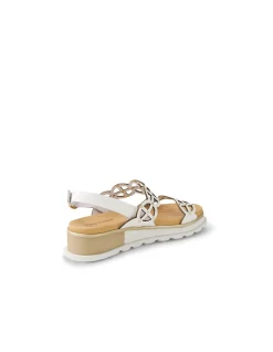 Carola Laser Cut Platform Leather Sandals