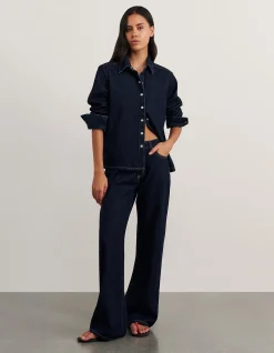 Carrie Slouch Wide Leg Denim Jean
