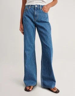 Carrie Slouch Wide Leg Stripe Jean