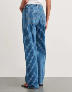 Carrie Slouch Wide Leg Stripe Jean