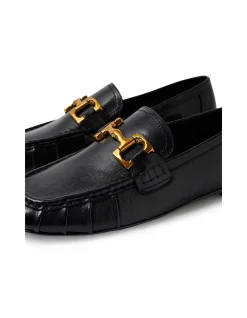 Cartay Gold Horsebit Leather Loafers