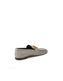Cartay Gold Bit Detail Leather Loafers