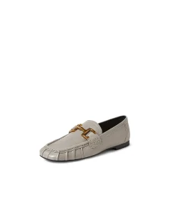Cartay Gold Bit Detail Leather Loafers