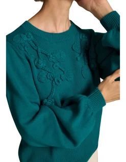 Cascading Appliqué Knit