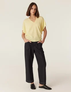 CASHMERE V-NECK RELAXED TOP