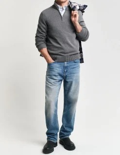 Casual Cotton Half-Zip Knit