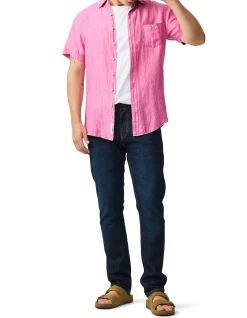 CATHEDRAL COVE SHORT SLEEVE SPORTS FIT SHIRT-FLAMINGO