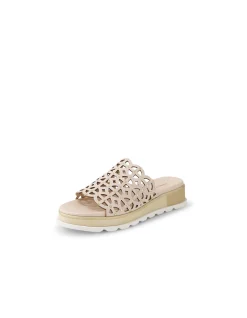 Chade Laser Cut Leather Slide Sandals