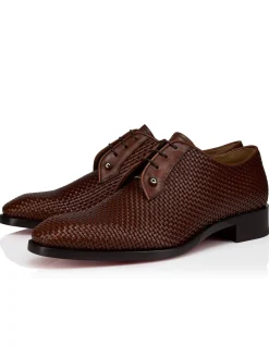 CHAMBELISS FLAT REG CALF TRESSE PATINE HAVANE LACE-UPS
