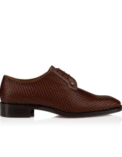 CHAMBELISS FLAT REG CALF TRESSE PATINE HAVANE LACE-UPS