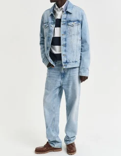 Chambray Collar Striped Heavy Rugger