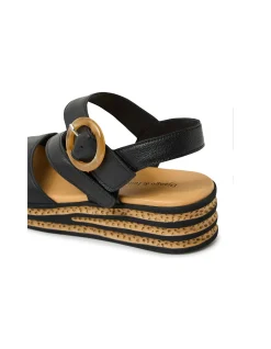 Charleen Leather Buckle Platform Sandals